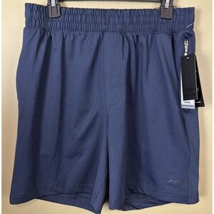 NEW LEG3ND Athletic Fit Double Knit Jersey Short 7" Inseam Navy Blue Mens Sz M